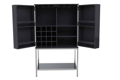 Genoa Grey Gloss Finish Cabinet