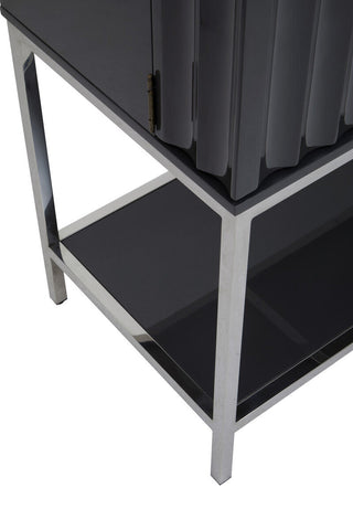 Genoa Grey Gloss Finish Cabinet