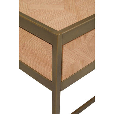 Grenoble Oak Veneer 2 Drawer Desk