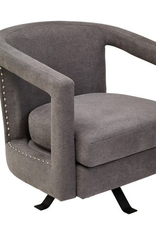 Hestia Ash Velvet Swivel Chair
