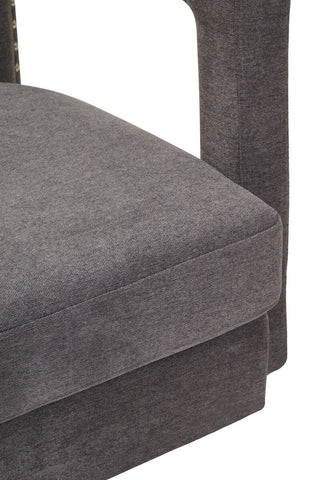 Hestia Ash Velvet Swivel Chair