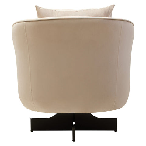 Hale Cream Velvet Swivel Chair