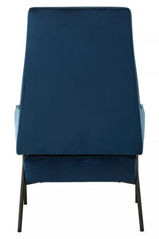 Henia Blue Velvet Chair