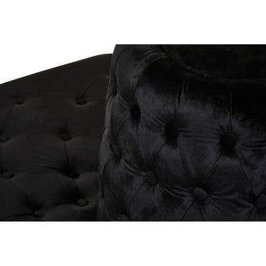 Hartford Black Tufted Round Sofa