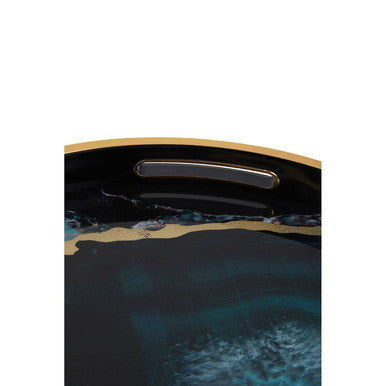 Celina Set Of 2 Nesting Tables with Agate Effect