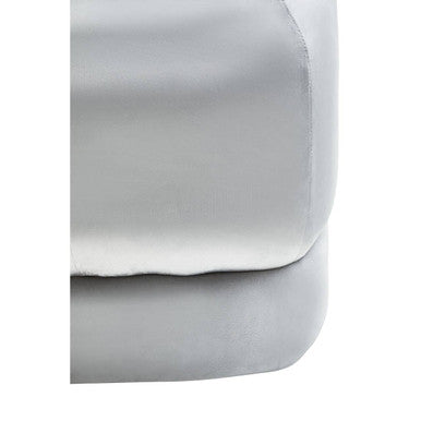 Kaia Grey Velvet Square Stool