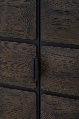 Lucca Recycled Dark Oak Wood Cabinet