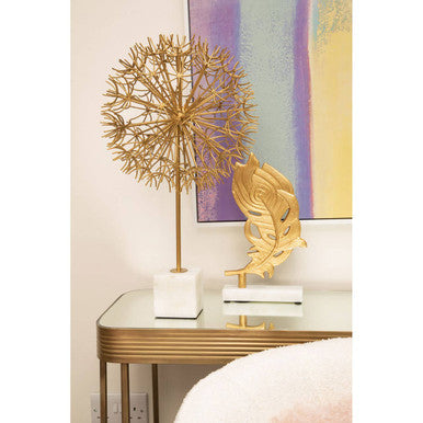 Ella Gold Console Table with Mirror Top