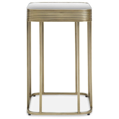 Ella Gold Side Table with Mirror Top
