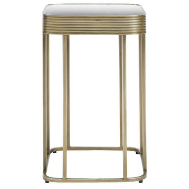 Ella Gold Side Table with Mirror Top