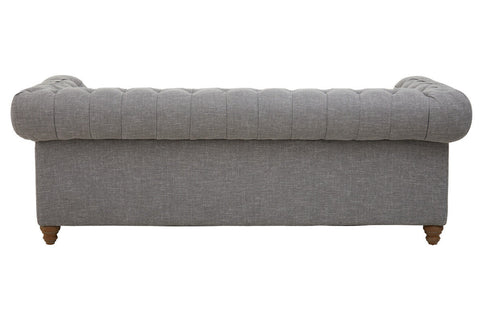 Stella Three Seat Grey Linen Sofa