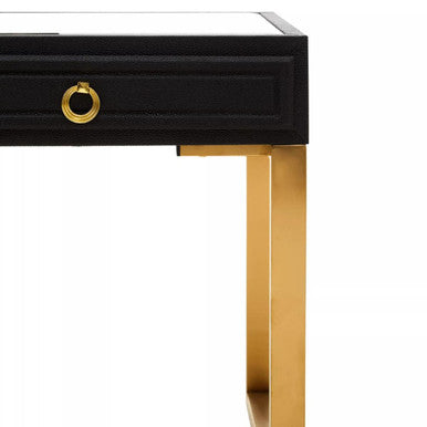 Cardoba 1 Drawer Faux Shagreen Side Table