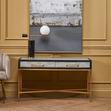 Cadiz Grey Shagreen Console Table
