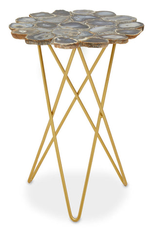 Jaipur Side Table with Agate Top