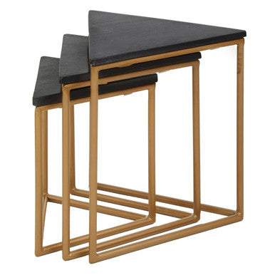 Varana Nest Of Three Triangular Tables