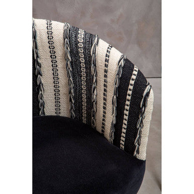 Cefena Black and White Chair