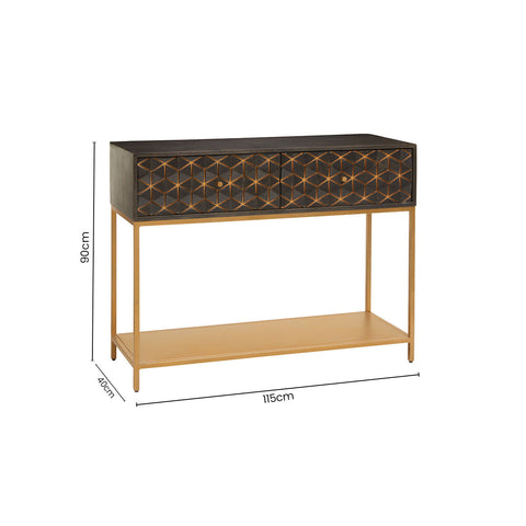 Patna Grey Mango Wood Console Table