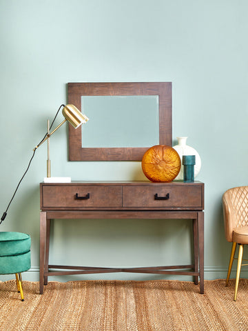 Dimaro Antique Grey Two Drawer Console Table