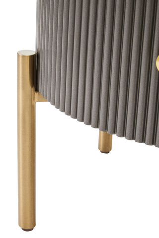 Dervio Grey Two Drawer Chest with Black Marble Top