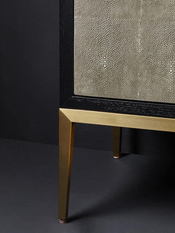 Deruta Grey Shagreen Effect Sideboard
