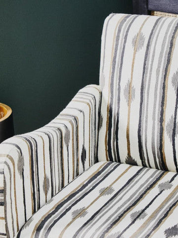 Cefena Black and White Chair With Straight Arms