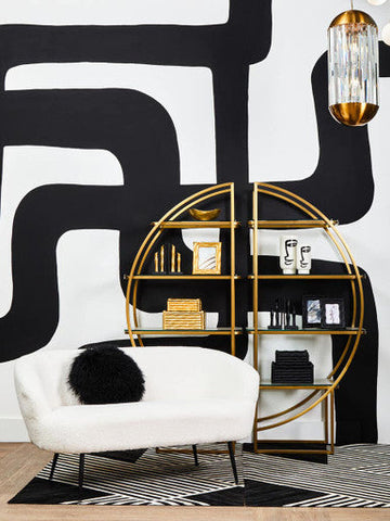 Vogue Right Half Moon Shelf Unit