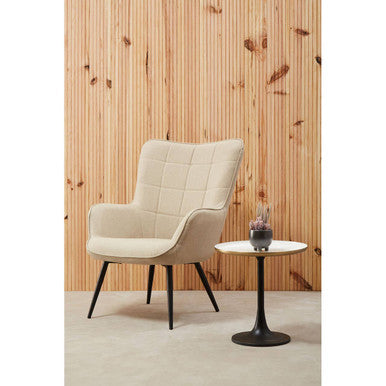 Corra White Marble Side Table With Column Base