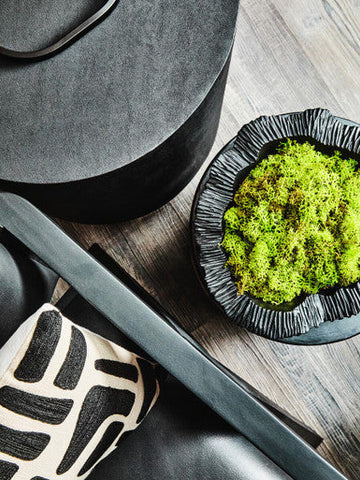 Buffalo Black Leather Chair With Wood Frame