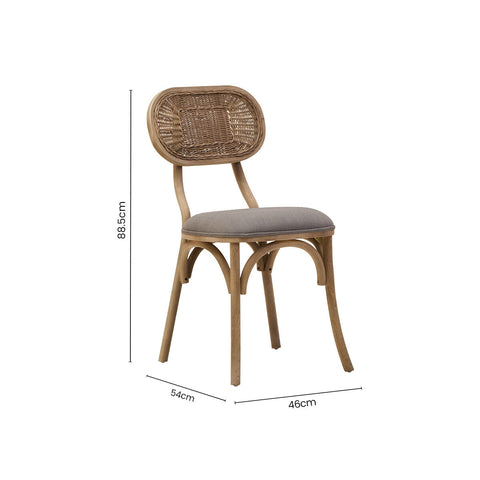 Cebu Grey Wash Elm Wood Dining Chair