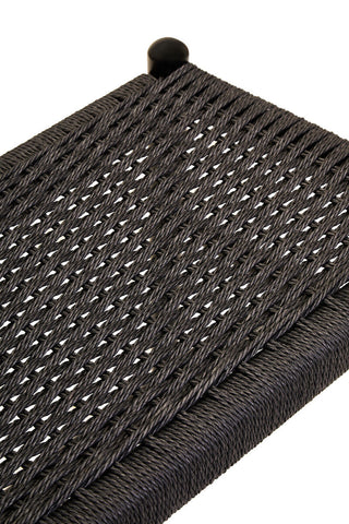 Cebu Black Rope and Elm Wood Bench