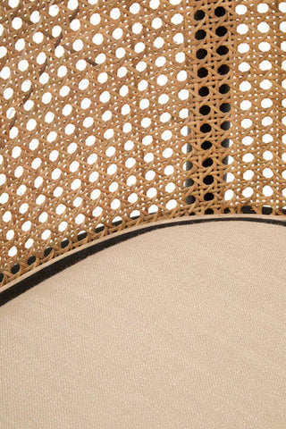 Cebu Natural Cane Bench with Black Beech Wood Frame