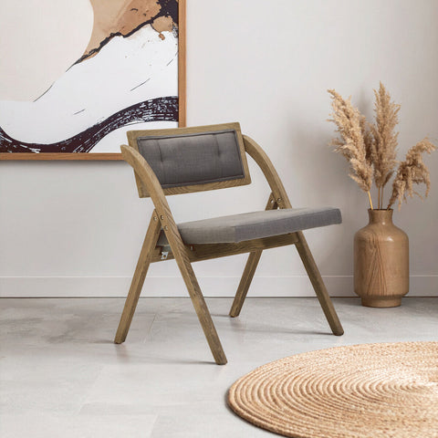 Cebu Grey Wash Elm Wood Folding Chair