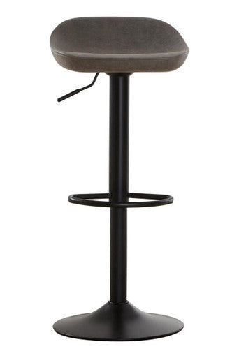 Dalston Set Of Two Ash Faux Leather Bar Stools