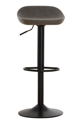 Dalston Set Of Two Ash Faux Leather Bar Stools