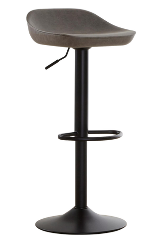 Dalston Set Of Two Ash Faux Leather Bar Stools