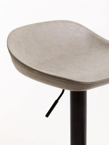 Dalston Set Of Two Ash Faux Leather Bar Stools