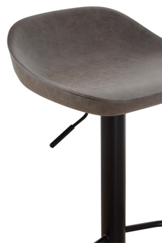 Dalston Set Of Two Ash Faux Leather Bar Stools