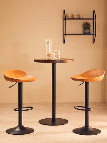 Dalston Set Of Two Camel Bar Stools
