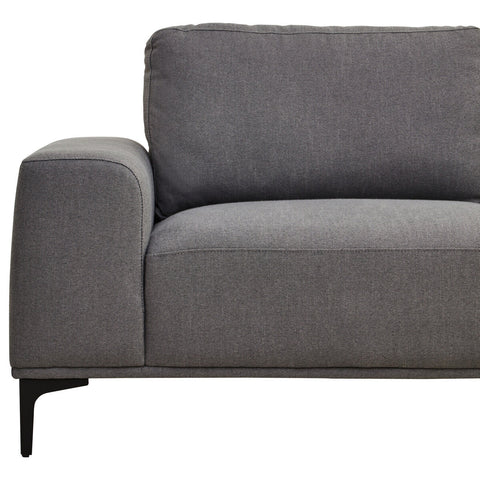 Toulon 3 Seat Grey Fabric Right Chaise Sofa