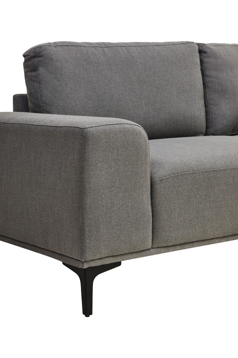 Toulon 3 Seat Grey Fabric Right Chaise Sofa