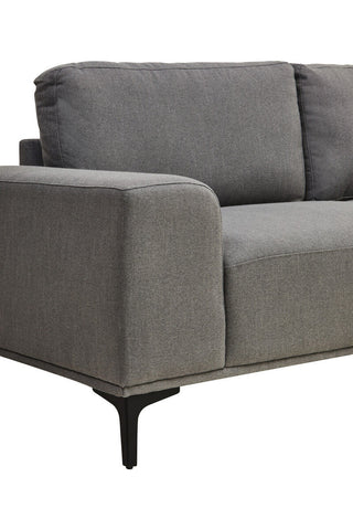 Toulon 3 Seat Grey Fabric Right Chaise Sofa