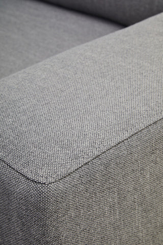 Toulon 3 Seat Grey Fabric Right Chaise Sofa