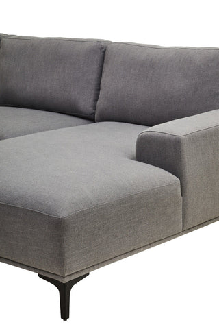 Toulon 3 Seat Grey Fabric Right Chaise Sofa