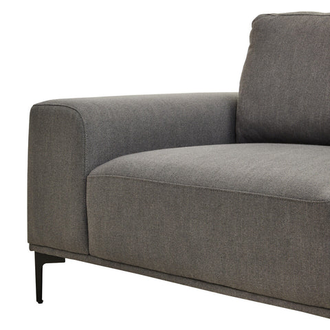 Toulon 3 Seat Grey Fabric Right Chaise Sofa
