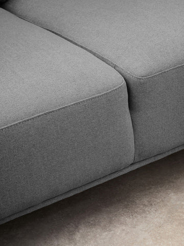 Toulon 3 Seat Grey Fabric Left Chaise Sofa