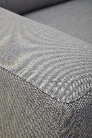 Toulon 3 Seat Grey Fabric Left Chaise Sofa