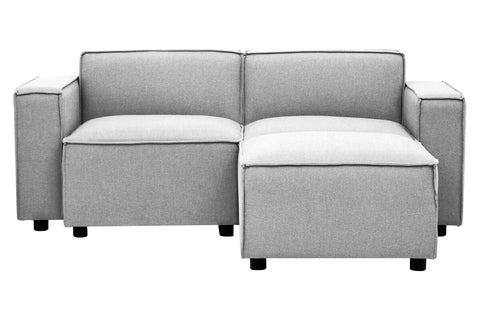 Toulouse Grey Fabric Modular Ottoman