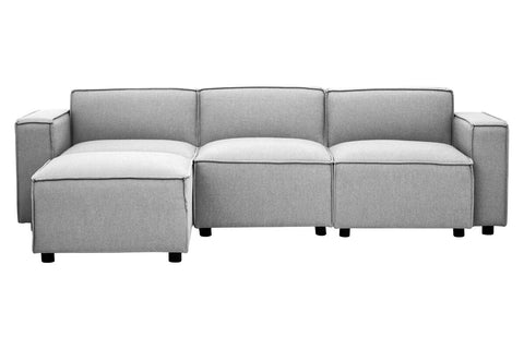 Toulouse Grey Fabric Modular Ottoman