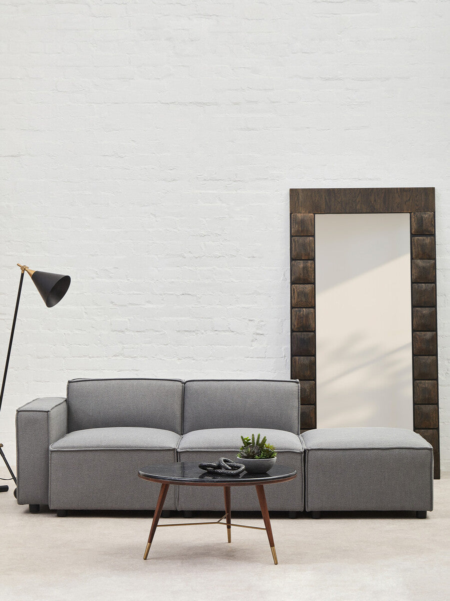 Toulouse Grey Fabric Modular Ottoman