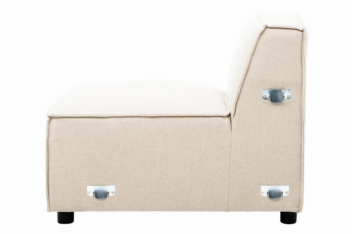 Toulouse Cream Fabric Armless Modular Sofa